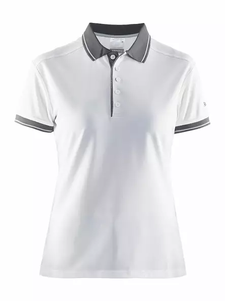 Noble Polo Pique Shirt W, White/Dk Grey - Craft Vaatteet - 1905074-2900 - 1