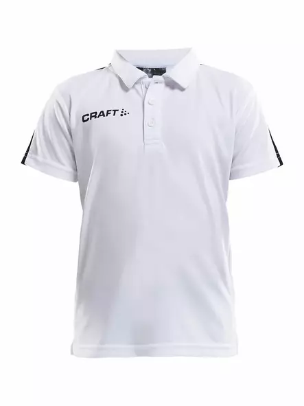 PROGRESS Polo Pique JR, WHITE/BLACK - Craft Vaatteet - 1905637-1900 - 1