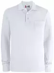 Clique Basic Polo LS Pocket, valkoinen - Clique Vaatteet - 028235-00 - 1