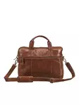 DoS Leather Line Briefcase, Cognac - Tekstiilit ja Laukut - 158951-530 - 1