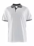 Noble Polo Pique Shirt M, White/Dk Grey - Craft Vaatteet - 1905075-2900 - 1