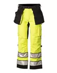 Hi-Vis STRETCH riipputaskuhousu kelta/musta EN 20471 lk.2 - 4350 - Priha Huomiohousut - 4350 - 1
