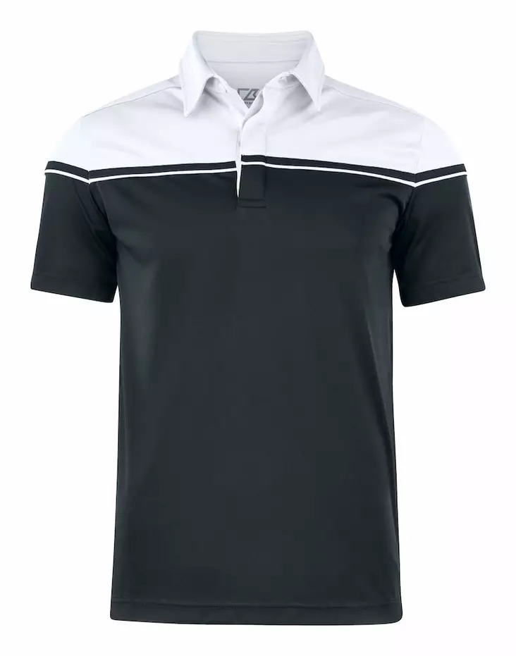 C&B Seabeck Polo Men, Black/White - Cutter & Buck Vaatteet - 354428-9900 - 1