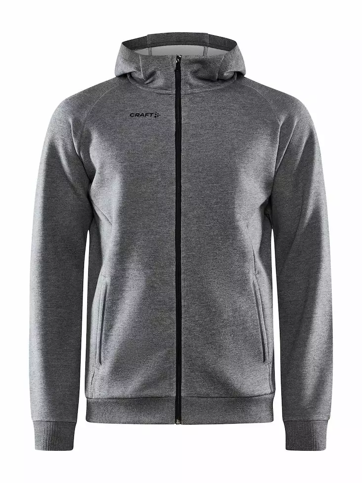 CORE Soul Full Zip Hood M, Dk Grey Melan - Craft Vaatteet - 1910620-975000 - 1