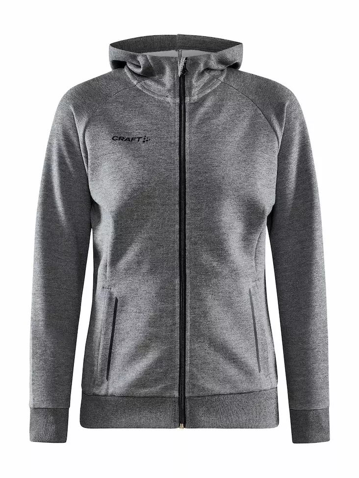 CORE Soul Full Zip Hood W, Dk Grey Melan - Craft Vaatteet - 1910626-975000 - 1