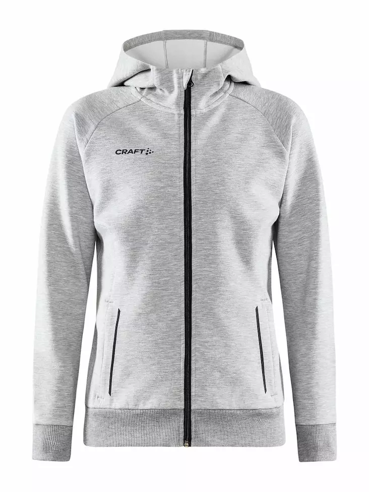 CORE Soul Full Zip Hood W, Grey Melange - Craft Vaatteet - 1910626-950000 - 1