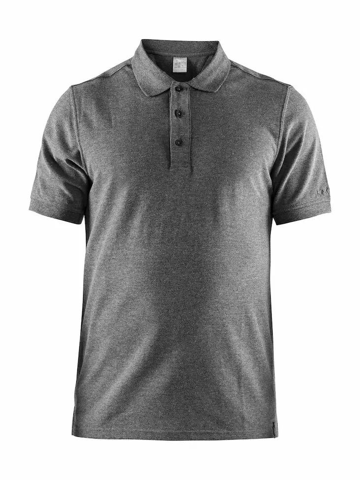 Casual Polo Pique M, Dk Grey Melange - Craft Vaatteet - 1905800-975000 - 1
