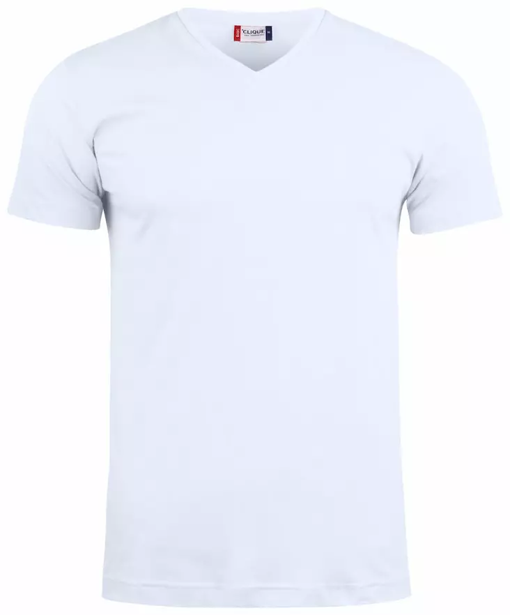 Clique Basic-T V-neck, valkoinen - Clique Vaatteet - 029035-00 - 1