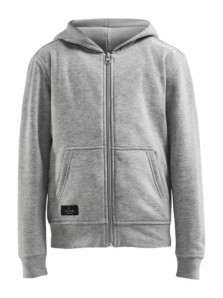 Community FZ Hoodie Jr, GREY MELANGE - Craft Vaatteet - 1908907-950000 - 1