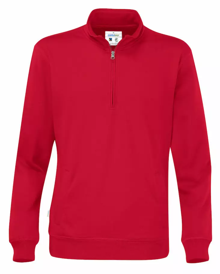 Cottover Half Zip Unisex, Punainen - Kaikki vapaa-ajan vaatemerkit - 141012-460 - 1