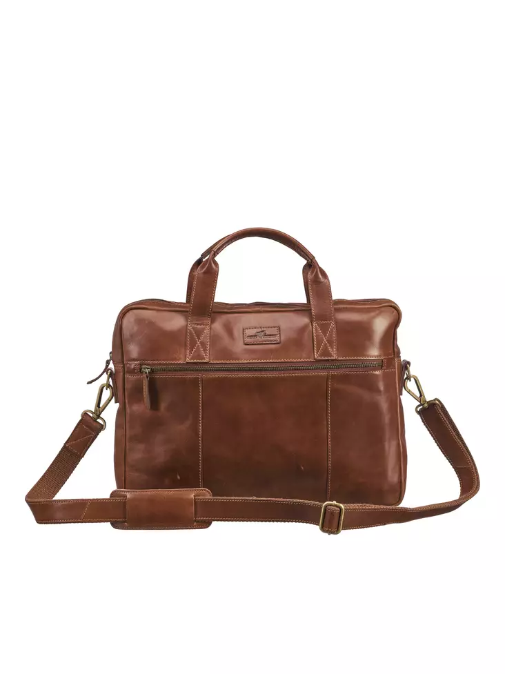DoS Leather Line Briefcase, Cognac - Tekstiilit ja Laukut - 158951-530 - 1