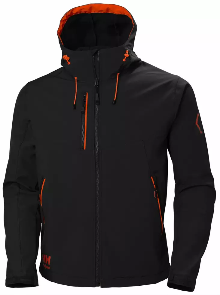 HH Chelsea Evo Hood Softsh, Musta - Helly Hansen Työtakit - 74140-990 - 1
