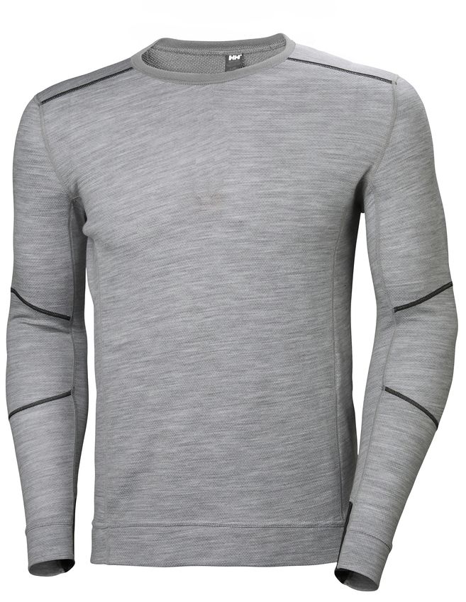 HH Lifa Merino Crewneck, Harmaa - Helly Hansen Asusteet ja Tarvikkeet - 75106-930 - 1