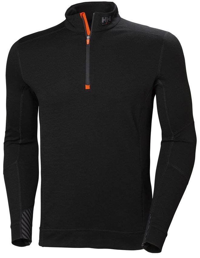 HH Lifa Merino Half Zip, Musta - Helly Hansen Asusteet ja Tarvikkeet - 75107-990 - 1