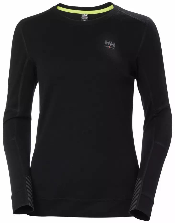 HH W HH Lifa Merino Crewneck, Musta - Helly Hansen Asusteet ja Tarvikkeet - 75209-990 - 1