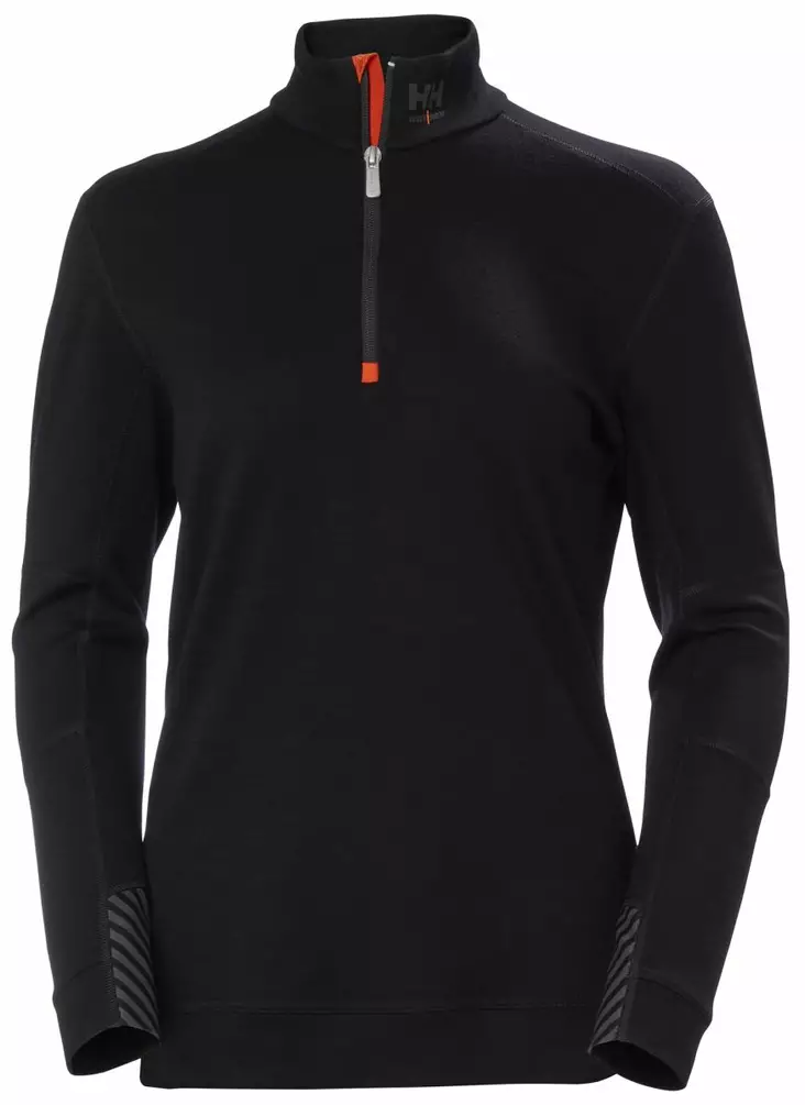 HH W HH Lifa Merino Half Zip, Musta - Helly Hansen Asusteet ja Tarvikkeet - 75210-990 - 1