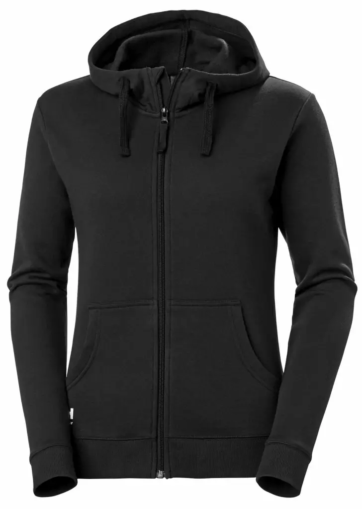 HH W Manchester Zip Hoodie, Musta - Helly Hansen Työpaidat - 79217-990 - 1