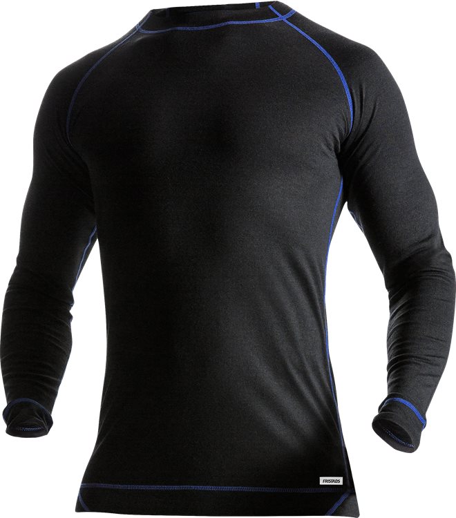 Merinovillainen t-paita 7517 MW, Musta - Fristads Työpaidat - 127442-940 - 1