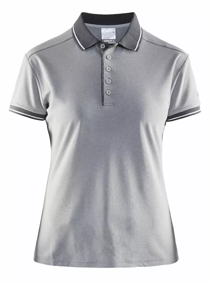 Noble Polo Pique Shirt W, Grey Melange/D - Craft Vaatteet - 1905074-2950 - 1