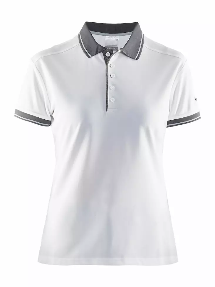 Noble Polo Pique Shirt W, White/Dk Grey - Craft Vaatteet - 1905074-2900 - 1