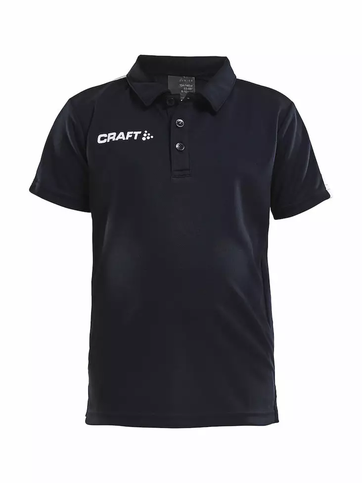 PROGRESS Polo Pique JR, BLACK/WHITE - Craft Vaatteet - 1905637-9900 - 1
