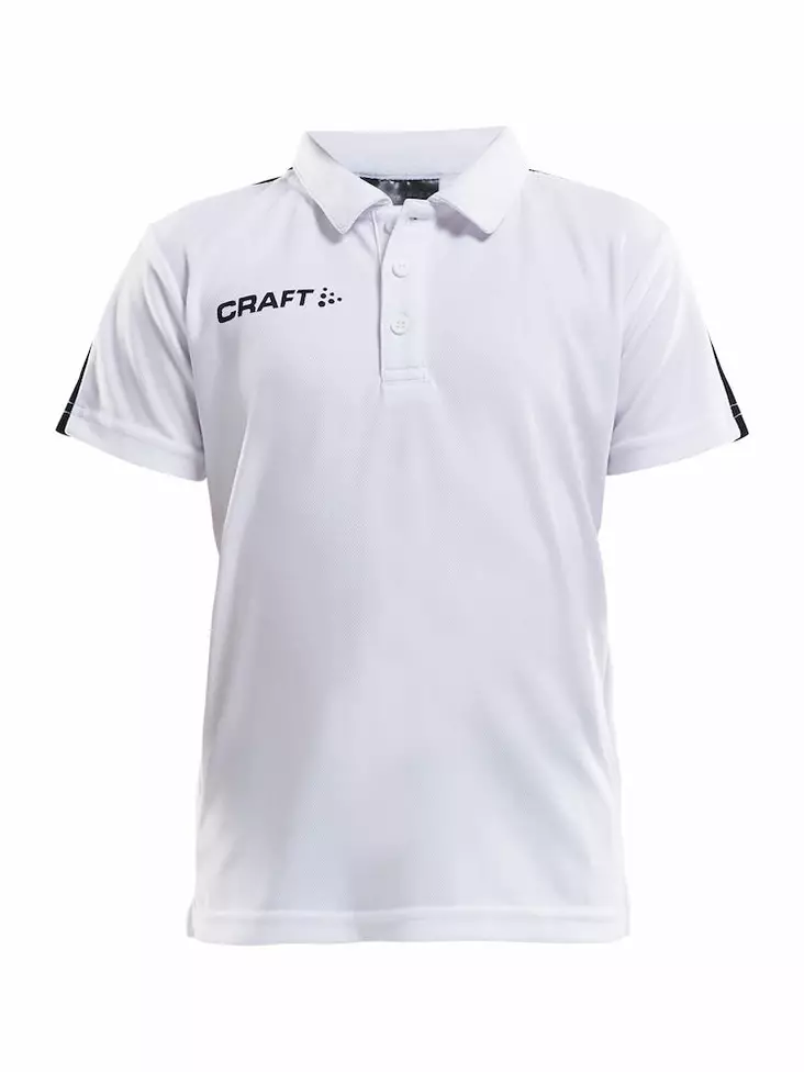 PROGRESS Polo Pique JR, WHITE/BLACK - Craft Vaatteet - 1905637-1900 - 1