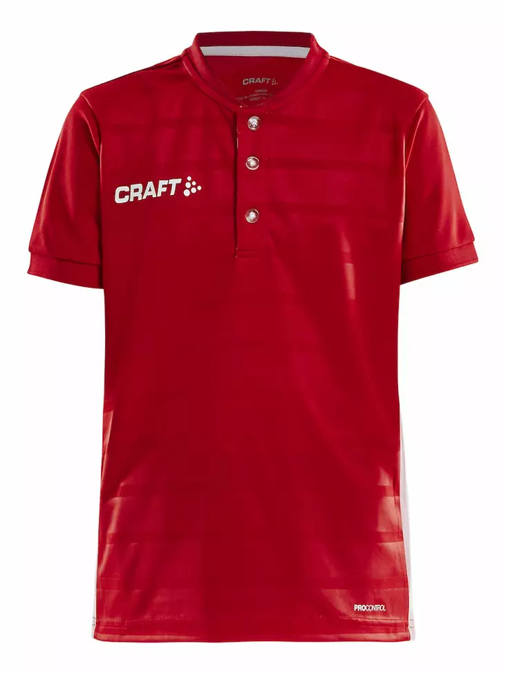 Pro Control Button Jersey Jr, Bright Red - Craft Vaatteet - 1906697-430900 - 1