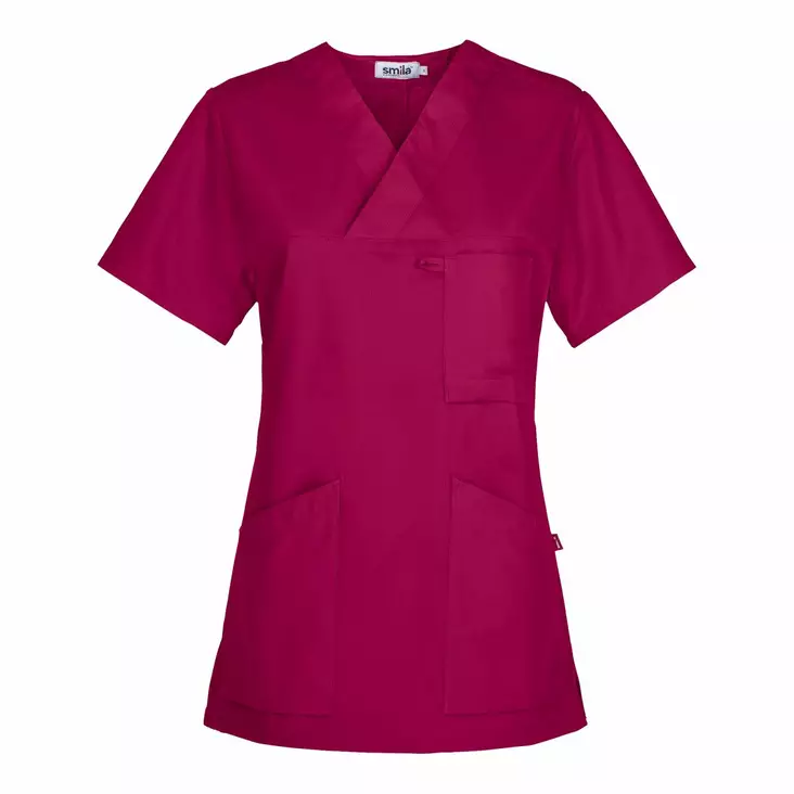 Smila 70102 Alva v-blouse w, fuchsia - Työpaidat - 70102-70 - 1