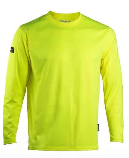 Dimex Hv-keltainen pitkähihainen T-paita - Dimex Huomiopaidat - D4510 - 1