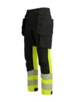 Bosafety stretch-housut riipputaskuilla COMBOPLUS Hi-vis luokka 1 - BoSafety Huomiohousut - Bos-COMBOPLUS-C1 - 2