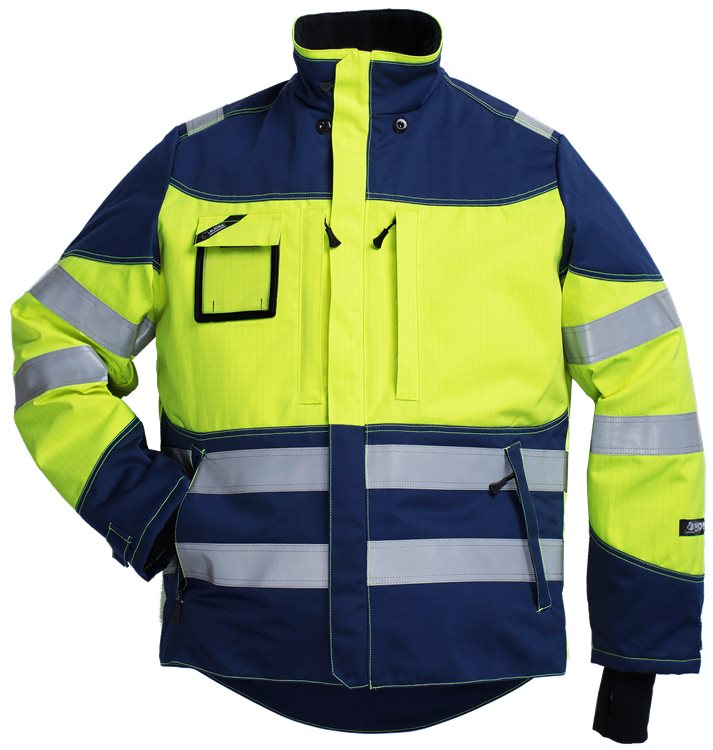 Leijona Talvitakki Multitech, Neonkeltai - Kaikki Palosuojatut työvaatemerkit - 126318-171 - 1