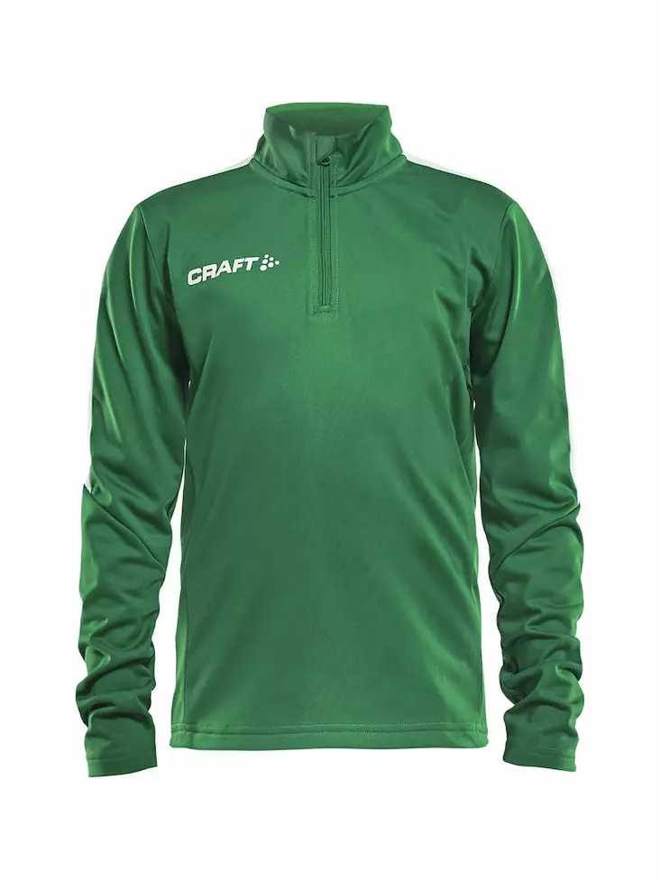 PROGRESS Halfzip LS Tee JR, Team Green/W - Craft Vaatteet - 1905639-1651 - 1