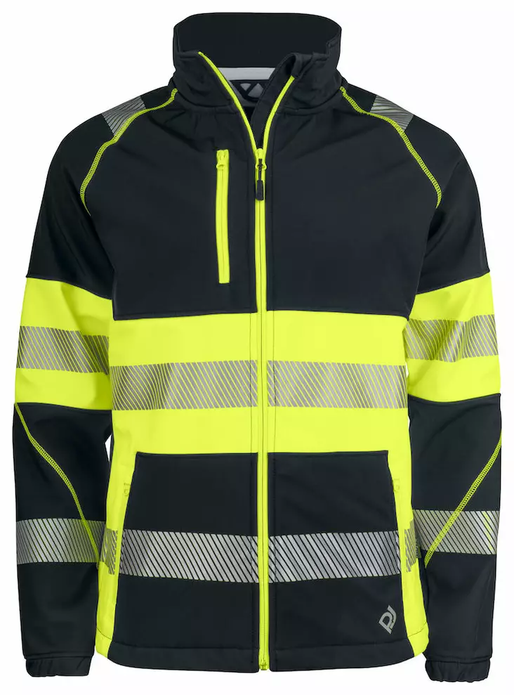 ProJob 6443 Softshell-takki EN ISO 20471 - Projob Huomiotakit - 646443-11 - 1