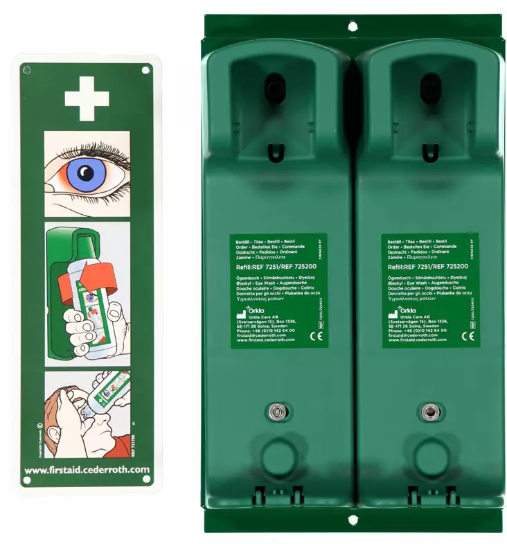 Cederroth 7202 Seinäteline kahdelle silm - Ensiaputuotteet - 7202 - 1