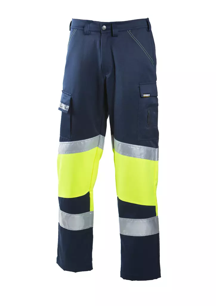 Dimex 6032 Turvatyöhousut hv-keltainen/sininen - Dimex Huomiohousut - 6032 - 1