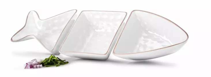 Sagaform Fish tarjoilukulho 3 osaa, valk - Koti ja Keittiö - 5017822 - 1