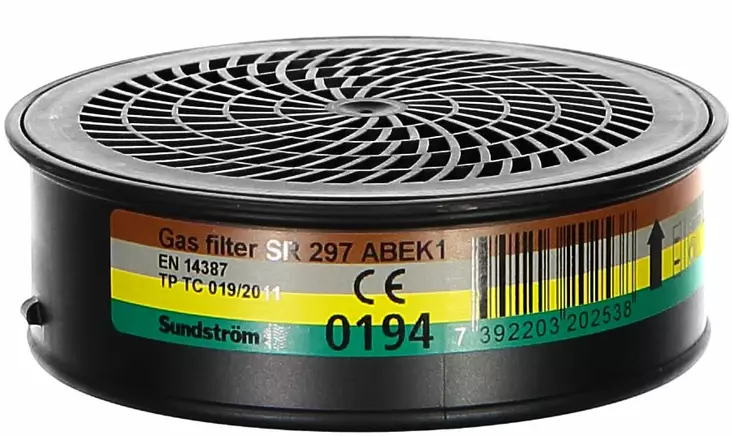 Sundström SR 297 ABEK1 Kaasusuodatin - Sundström hengityksensuojaimet - H02-5312 - 1