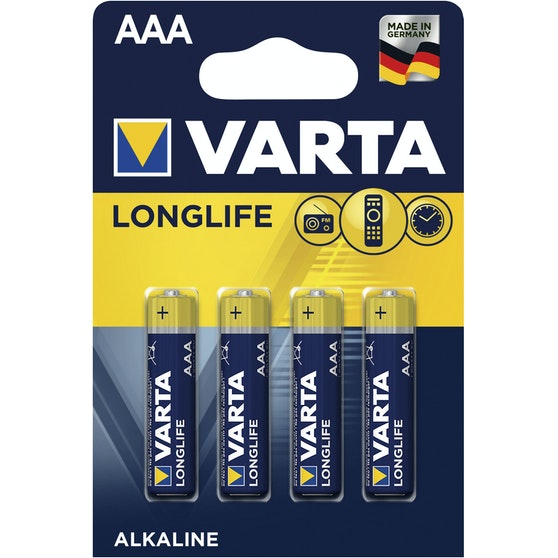 Varta Longlife Paristo AAA 4 kpl/pkt - Akut, Paristot ja Laturit - 4008496525072 - 1