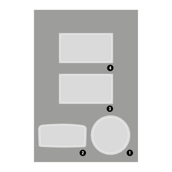 Kask Zenith merkintätarrat läpinäk. - Tarvikkeet ja Varaosat Päänsuojaimille - WAC00023 - 1