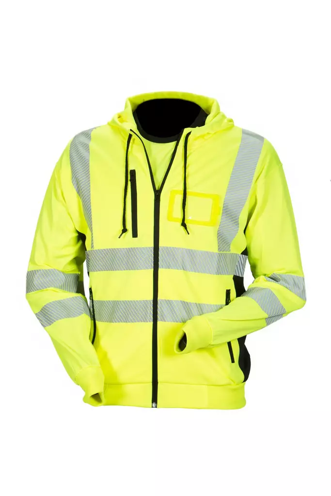 Priha huomiovärinen College hupparitakki kelta/musta EN 20471 Lk.2 - 4323 - Priha Huomiopaidat - 4323 - 1