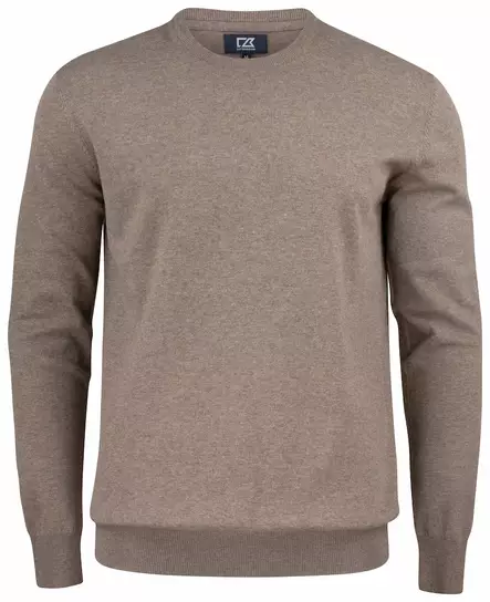 C&B Oakville Crewneck Men, Nougat Melang - Cutter & Buck Vaatteet - 355416-834 - 1