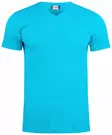Clique Basic-T V-neck, turkoosi - Clique Vaatteet - 029035-54 - 1