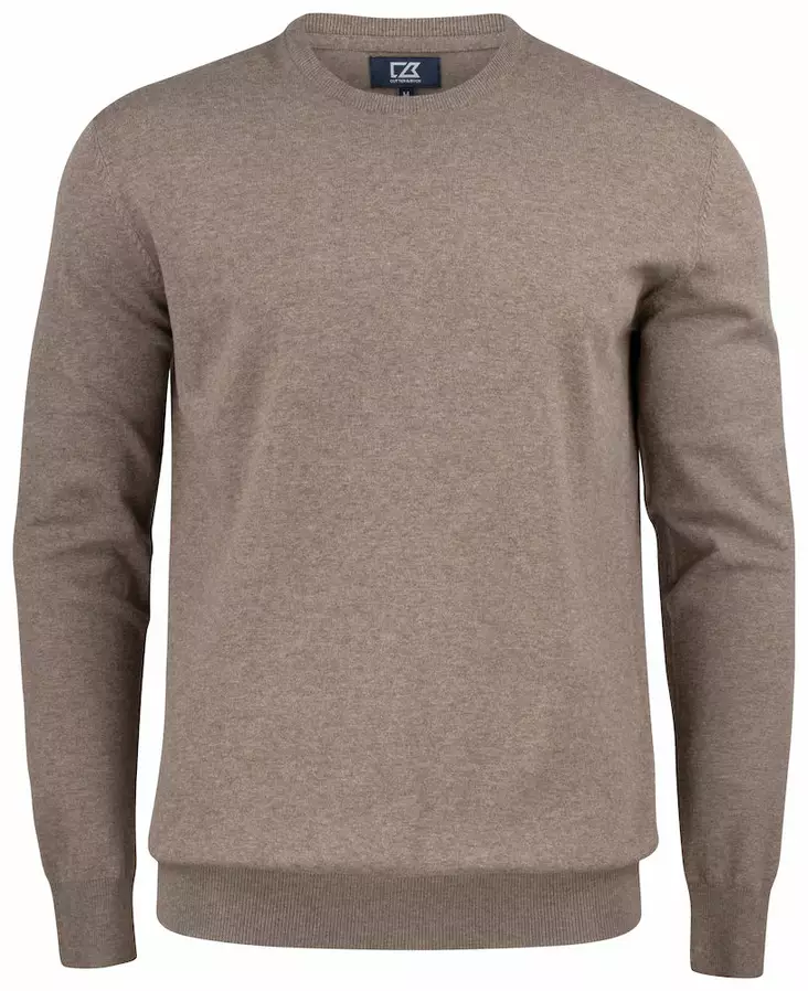 C&B Oakville Crewneck Men, Nougat Melang - Cutter & Buck Vaatteet - 355416-834 - 1