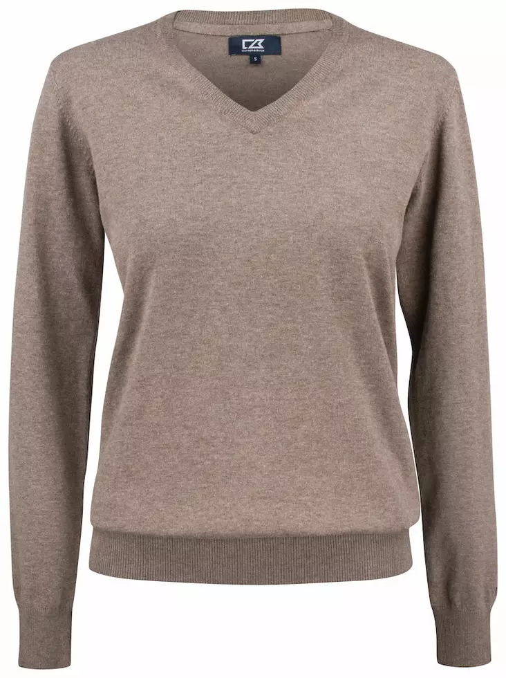 C&B Oakville V-neck Ladies, Nougat Melan - Cutter & Buck Vaatteet - 355419-834 - 1