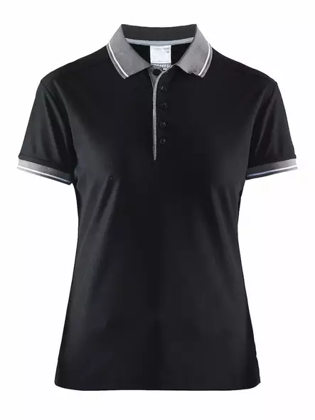 Noble Polo Pique Shirt W, Black/Dk Grey - Craft Vaatteet - 1905074-9975 - 1