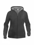 Clique Basic Hoody Full zip ladies, antr - Clique Vaatteet - 021035-955 - 1