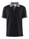 Noble Polo Pique Shirt M, Black/Dk Grey - Craft Vaatteet - 1905075-9975 - 1