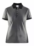 Noble Polo Pique Shirt W, Dk Grey Melang - Craft Vaatteet - 1905074-2975 - 1