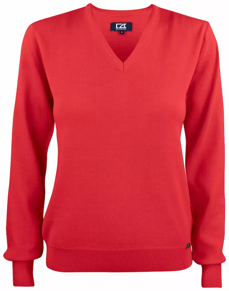 C&B Everett V-neck Ladies, Bright Red - Cutter & Buck Vaatteet - 355431-35 - 1