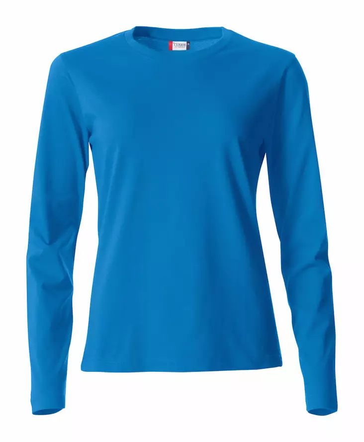 Clique Basic-T L/S Ladies, keskisininen - Clique Vaatteet - 029034-55 - 1
